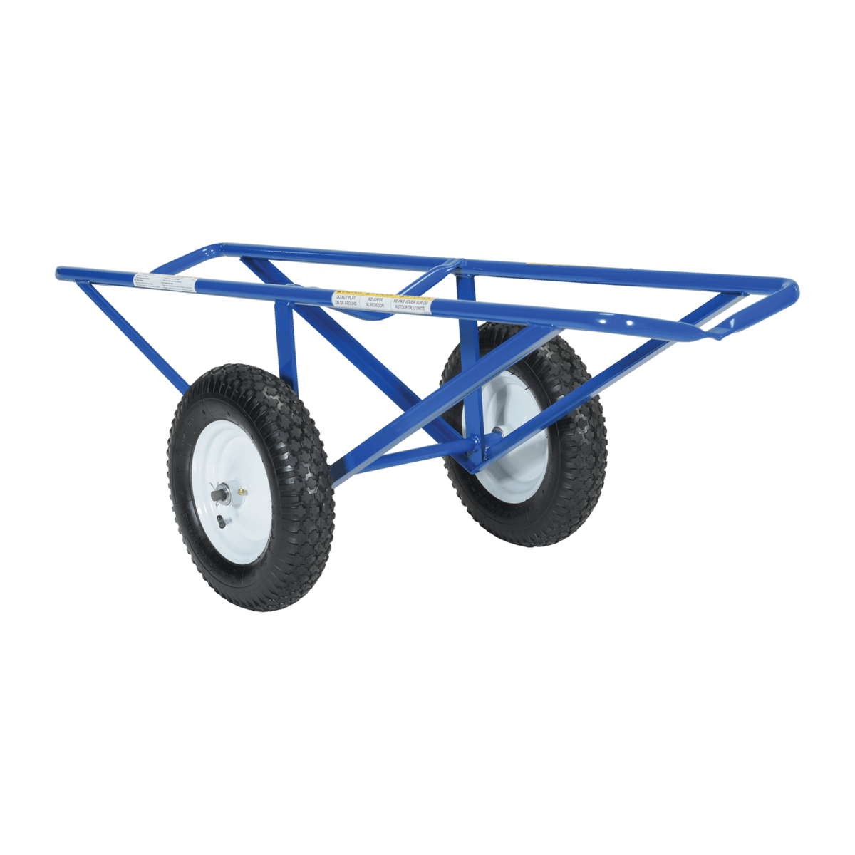 Vestil Portable Carpet Dolly with Pneumatic Wheels 61In x 26In x 20In 500 Lb Capacity Blue CARPET-45