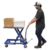Vestil Steel Hydraulic Elevating Single Scissor Cart 32Inx19-3/4In 1000 Lb. Silver/Blue CART-1000-TS