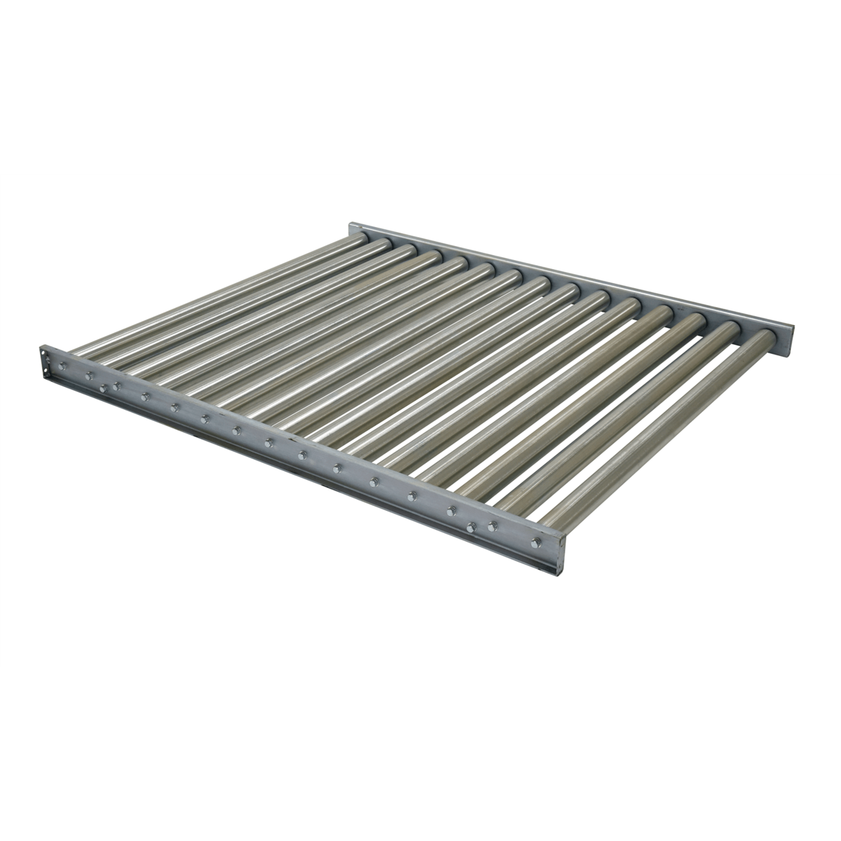 Vestil Steel Gravity Roller Conveyor 52 In. x 60 In. 5000 Capacity Silver CONV-52-5-2-3L-Z
