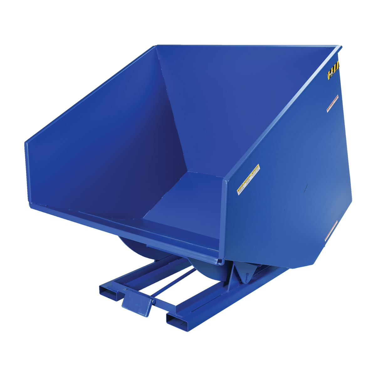 Vestil Steel Heavy Duty Self Dumping Hopper 4 Cubic Yard 6000 Lb. Capacity Blue D-400-HD