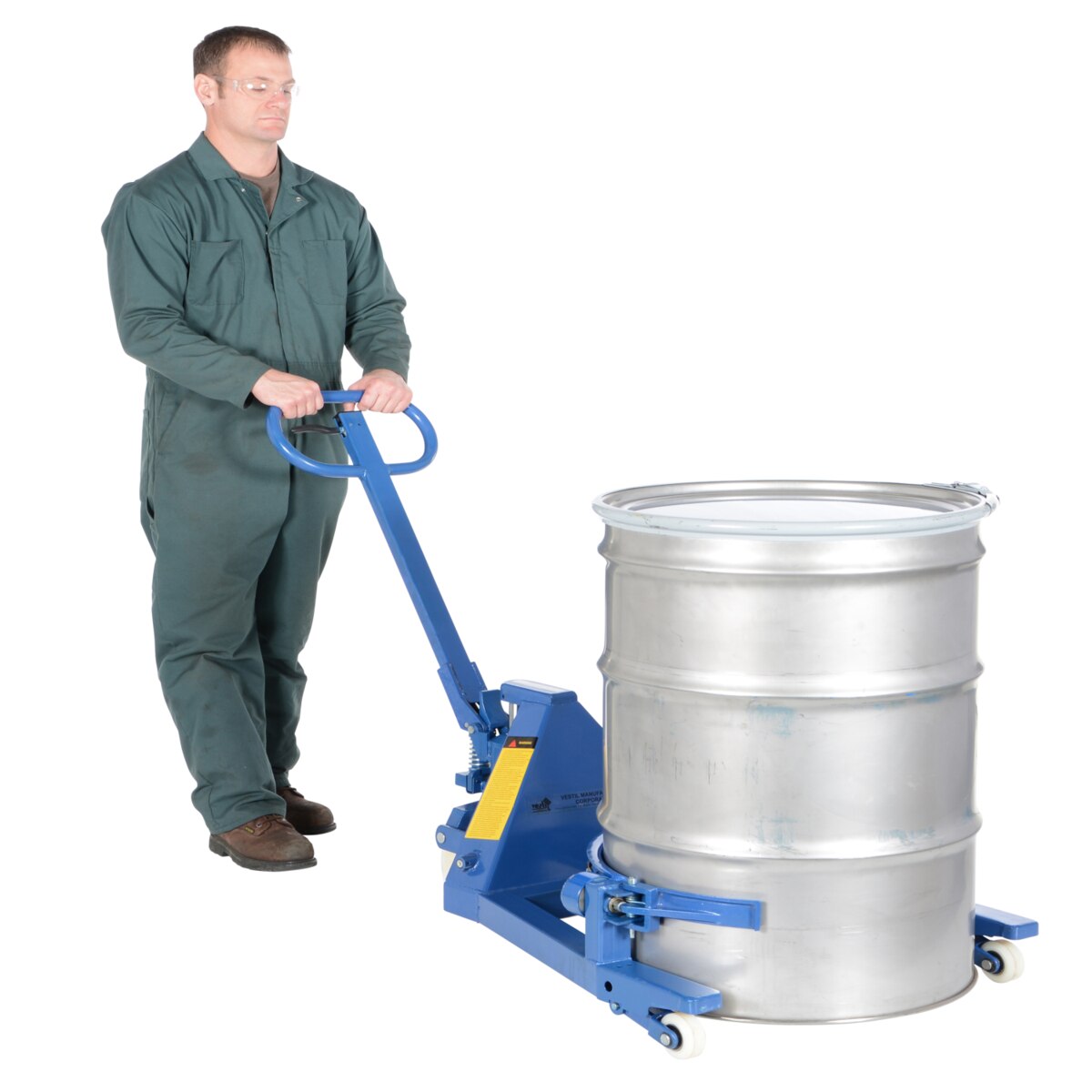 Vestil Steel Portable Drum Jack Accepts 55 Gallon Steel Drums 660 Lb. Capacity Blue DRUM-55S