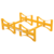 Vestil Steel Stackable Drum Rack 2 Drum 55 Gal 29-7/8Inx45-1/2Inx12-3/4In 1600Lb Yellow DRUM-RACK-2