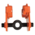 Vestil Steel Push Eye Manual Trolley 8000 Lb. Capacity Orange E-MT-8