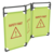 Vestil Polyester 3 Section Folding Fabric Barrier Alert 69 In. Length Yellow FBR-3