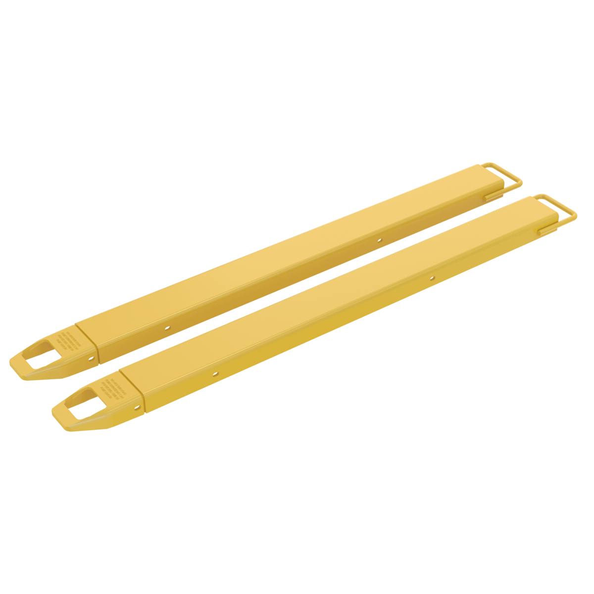 Vestil Fork Extensions 4 In. x 63 In. 4000 Lb. Capacity Yellow FE-4-63