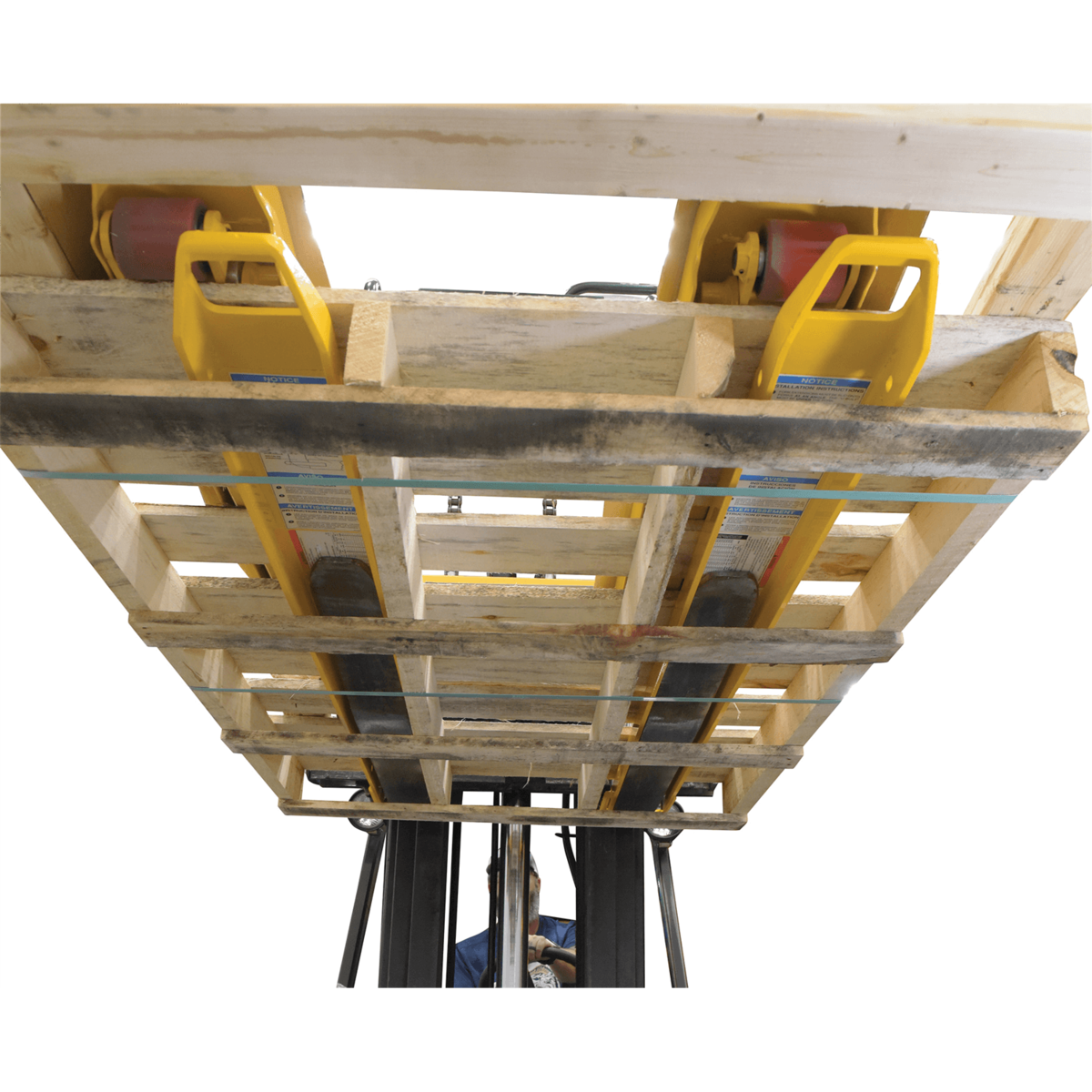 Vestil Fork Extensions 4 In. x 63 In. 4000 Lb. Capacity Yellow FE-4-63