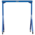Vestil Steel Fixed Gantry Crane 10 Ft. 2000 Lb. Capacity Blue FHS-2-10