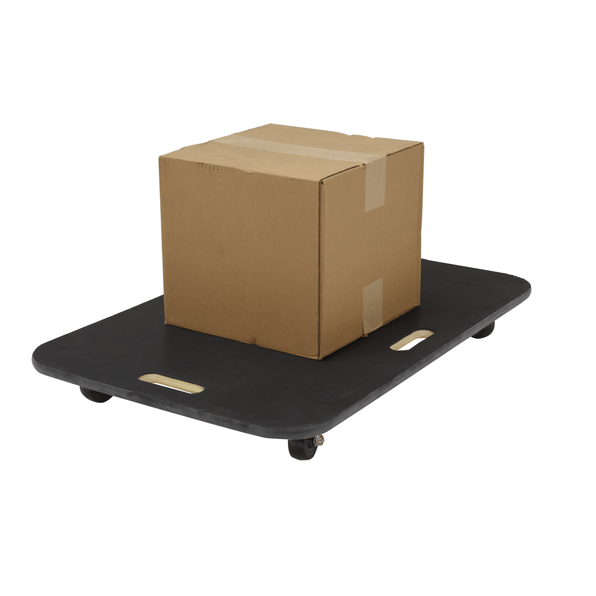Vestil Fiber Wood Dolly with Rubber Casters 45In x 45In x 39In 24In x 36In 600 Lb. Black FWD-2436-3R