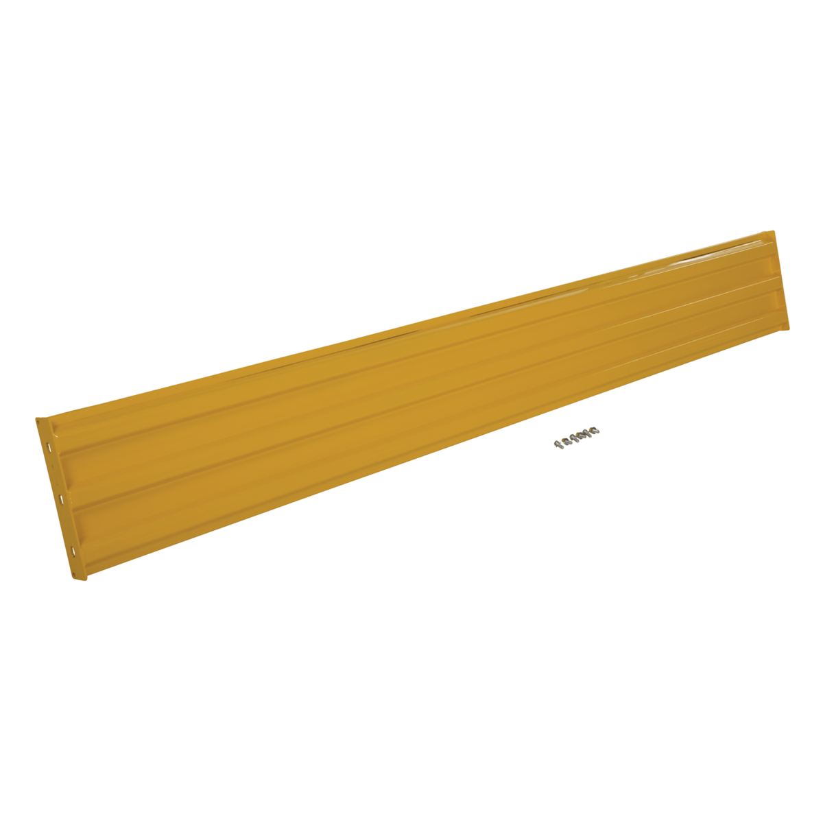 Vestil Steel 3 Ribbed Bolt On Style Guard Rail 10 Ft. Yellow GR-F3R-BO-10-YL