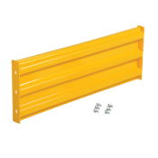 Vestil Steel 3 Ribbed Bolt On Style Guard Rail 4 Ft. Yellow GR-F3R-BO-4-YL