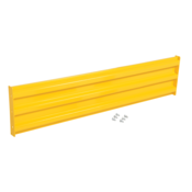 Vestil Steel 3 Ribbed Bolt On Style Guard Rail 6 Ft. Yellow GR-F3R-BO-6-YL