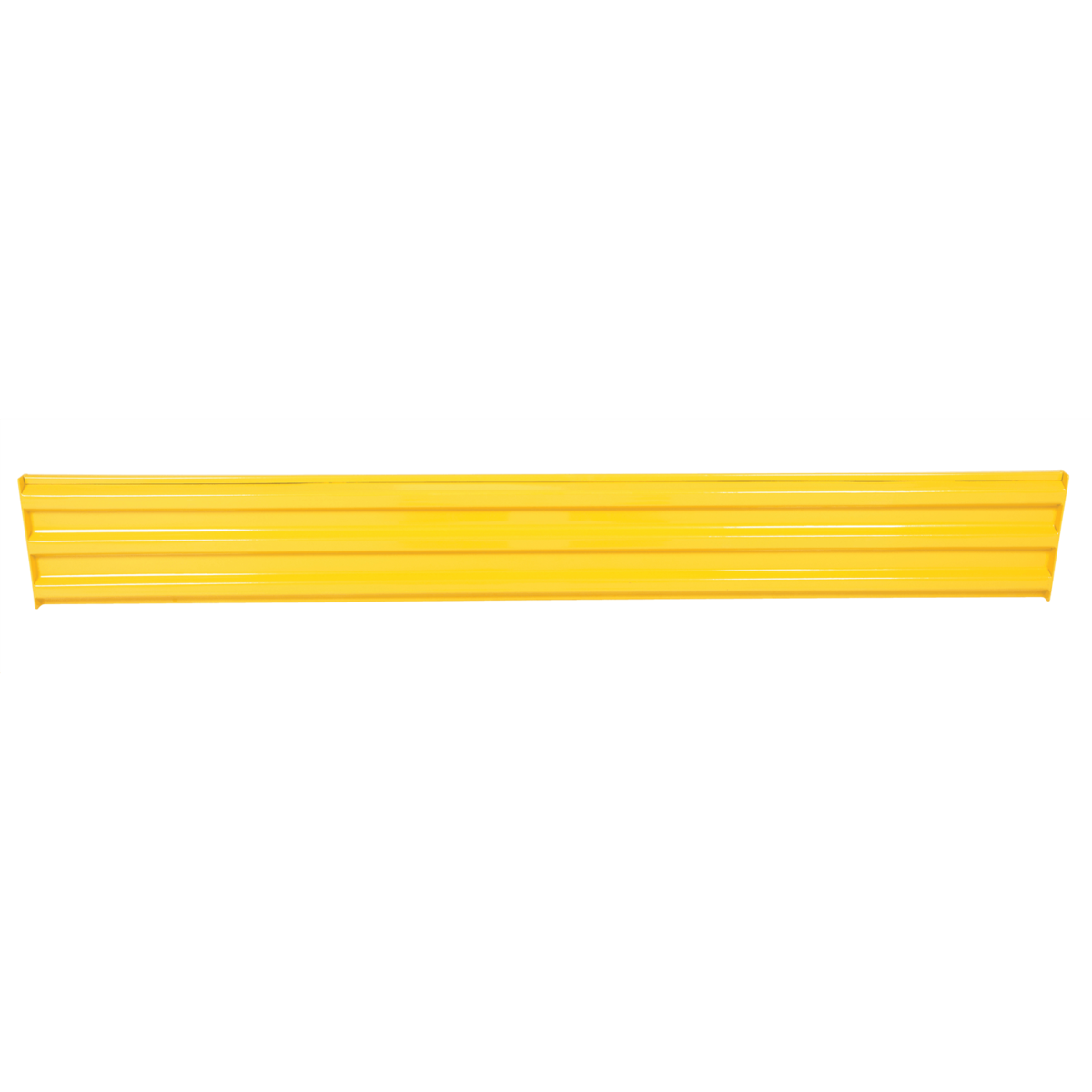 Vestil Steel 3 Ribbed Bolt On Style Guard Rail 9 Ft. Yellow GR-F3R-BO-9-YL