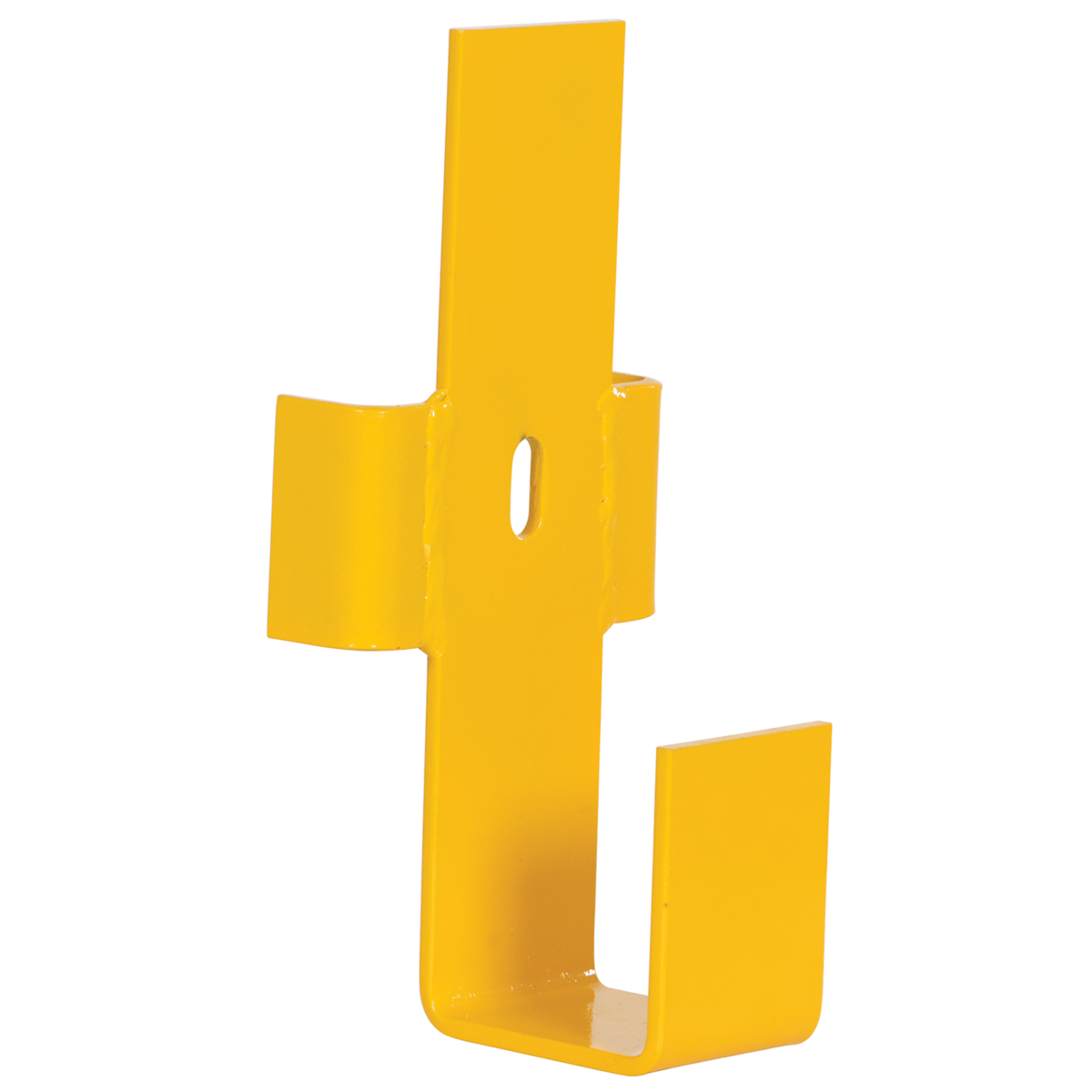 Vestil Steel Center Post Mounting Bracket For Drop In Guard Rail System Yellow GR-H2R-BKT-CS-DI