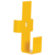 Vestil Steel Center Post Mounting Bracket For Drop In Guard Rail System Yellow GR-H2R-BKT-CS-DI