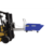 Vestil Steel Low Profile Parts Hopper 1/2 Cubic Yd. 2000 Lb. Capacity Blue HOP-LP