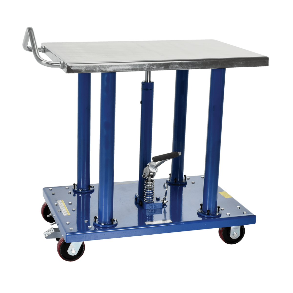 Vestil Steel Hydraulic Post Table 24 In. x 36 In. 2000 Lb. Capacity Blue HT-20-2436A