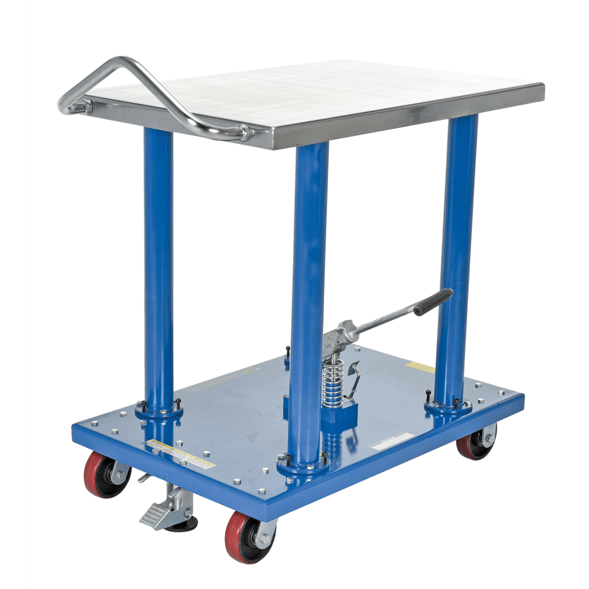 Vestil Steel Hydraulic Post Table 24 In. x 36 In. 2000 Lb. Capacity Blue HT-20-2436A