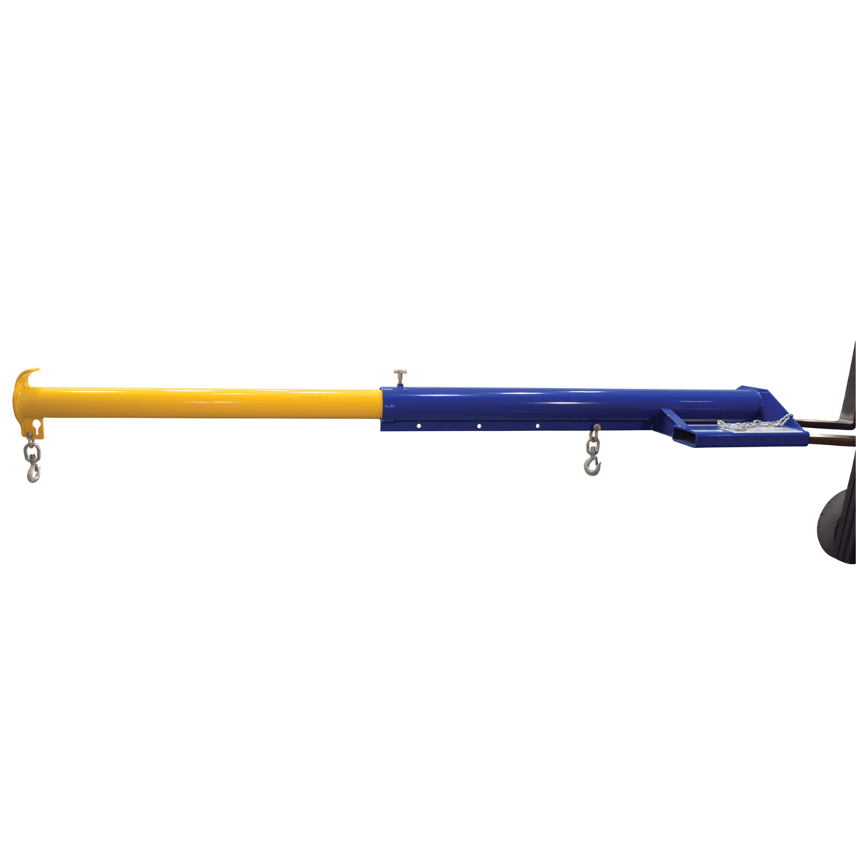 Vestil Steel Economy Telescoping Lift Boom 24 In Fork Pocket Center 6000 Lb Blue/Yellow LM-EBT-6-24