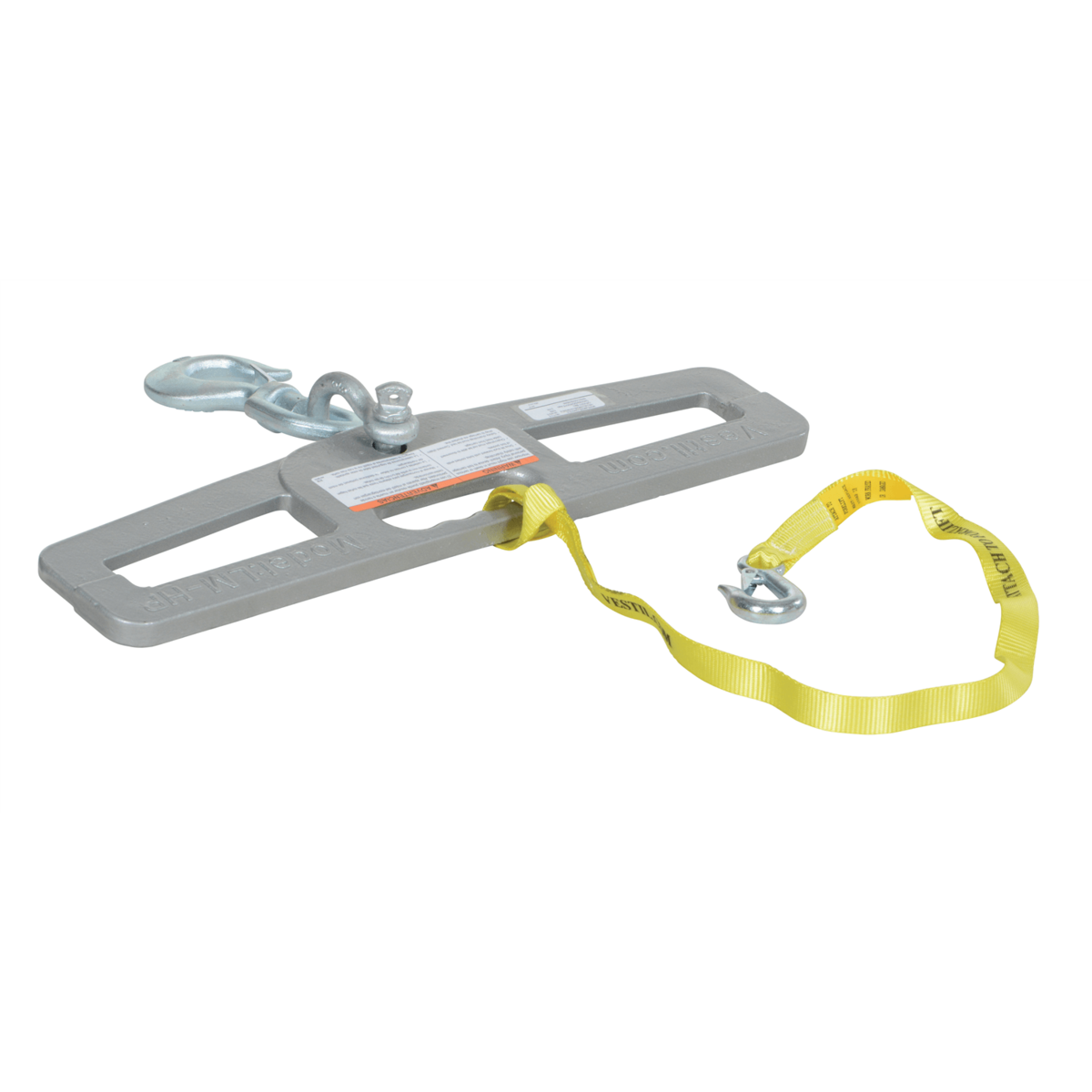 Vestil Steel Fork Truck Hook Plate Swivel 6000 Lb. Capacity Silver LM-HP6-S