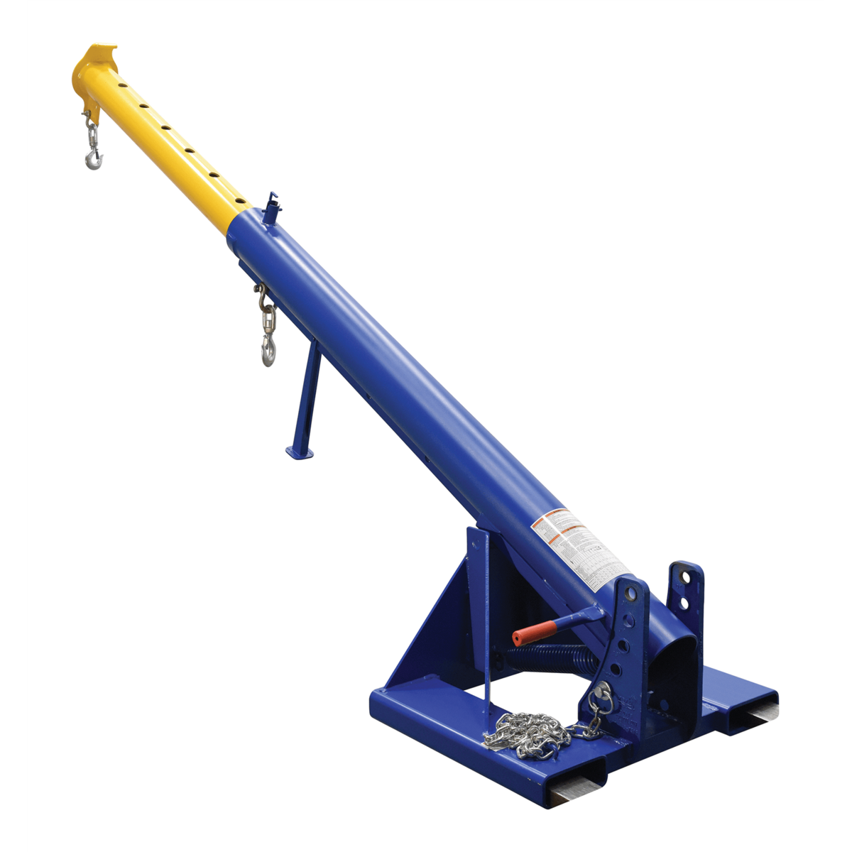 Vestil Steel Orbit Telescoping Lift Boom 24 In Fork Pocket Center 6000 Lb Capacity Blue LM-OBT-6-24