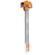 Vestil Steel Low Headroom Chain Hoist Push Trolley 17 In x 12-1/2 In x 15 In 6000 Lb. Orange LOW-6P