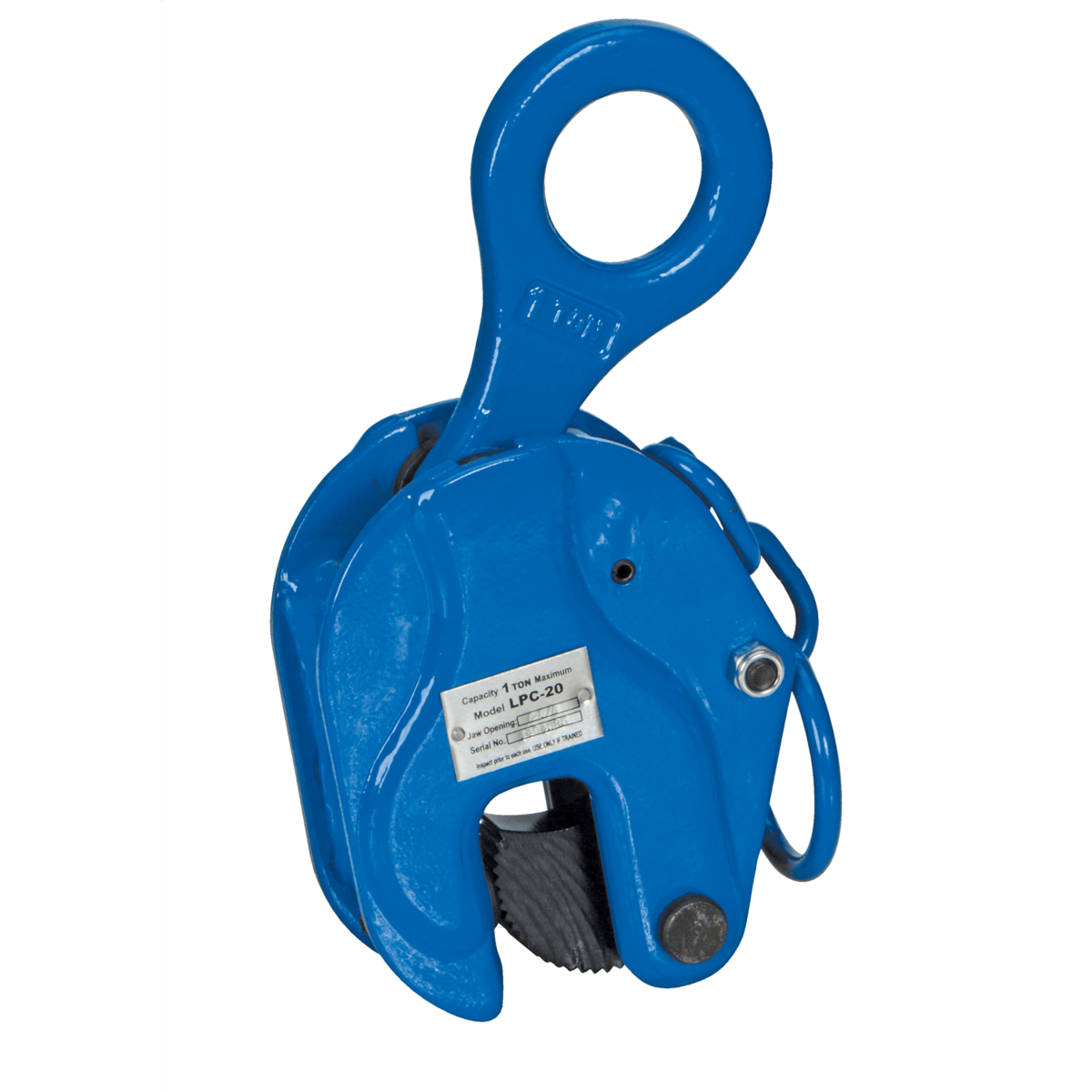 Vestil Steel Vertical Positive Locking Plate Clamp 10 In. x 3 In. x 5 In. 2000 Lb. Blue LPC-20