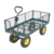 Vestil Steel Landscape Cart with Fold Down Side 53 In. x 24 In. x 26 In. 1000 Lb. Green LSC-2448-4SD