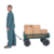 Vestil Steel Landscape Cart w/Plastic Crate 46-1/4In x 29-7/8In x 43-1/2In 1000Lb Green LSC-3052-PCW