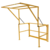 Vestil Steel Mezzanine Safety Gate 79-5/16 In. x 68-1/2 In. x 80-1/16 In. Yellow MEZZ-200