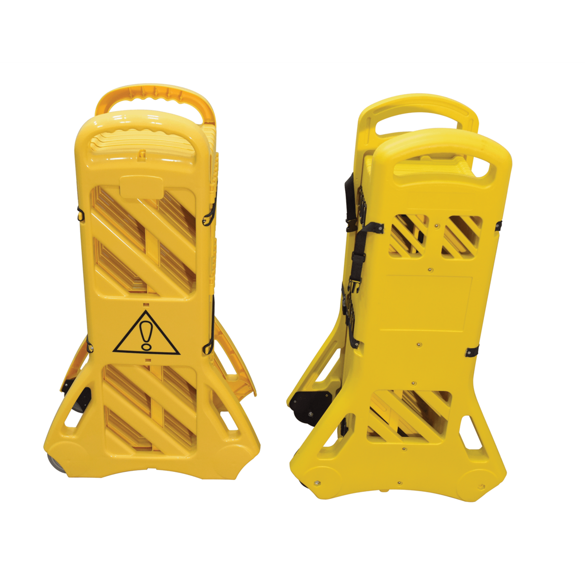 Vestil Plastic Mobile Safety Barrier 23 In. x 13 In. x 40 In. Yellow MSB-138