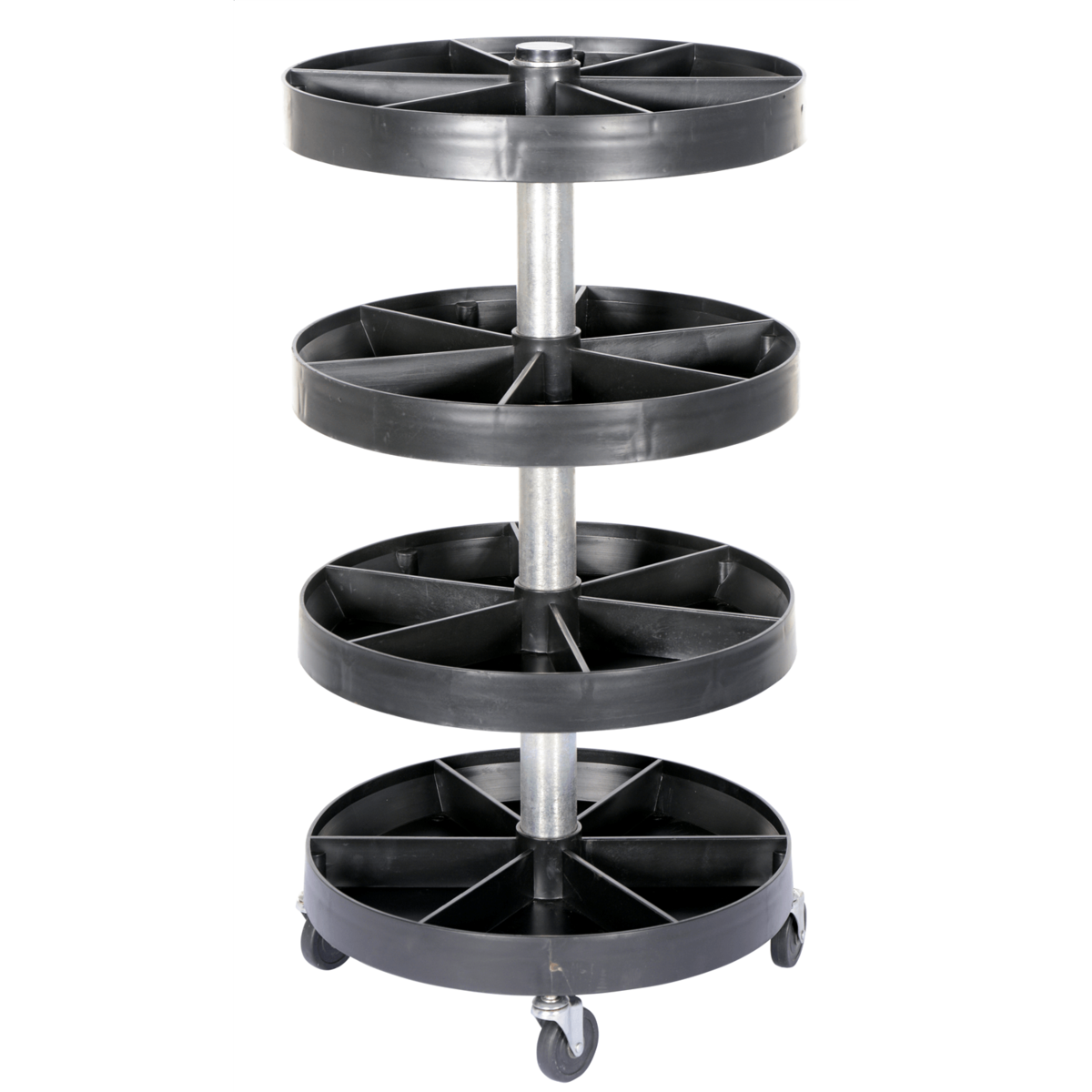 Vestil Plastic Portable Parts Bin 19-1/2 In. x 19-1/2 In. x 38-1/2 In. 220 Lb. Black PBIN-19