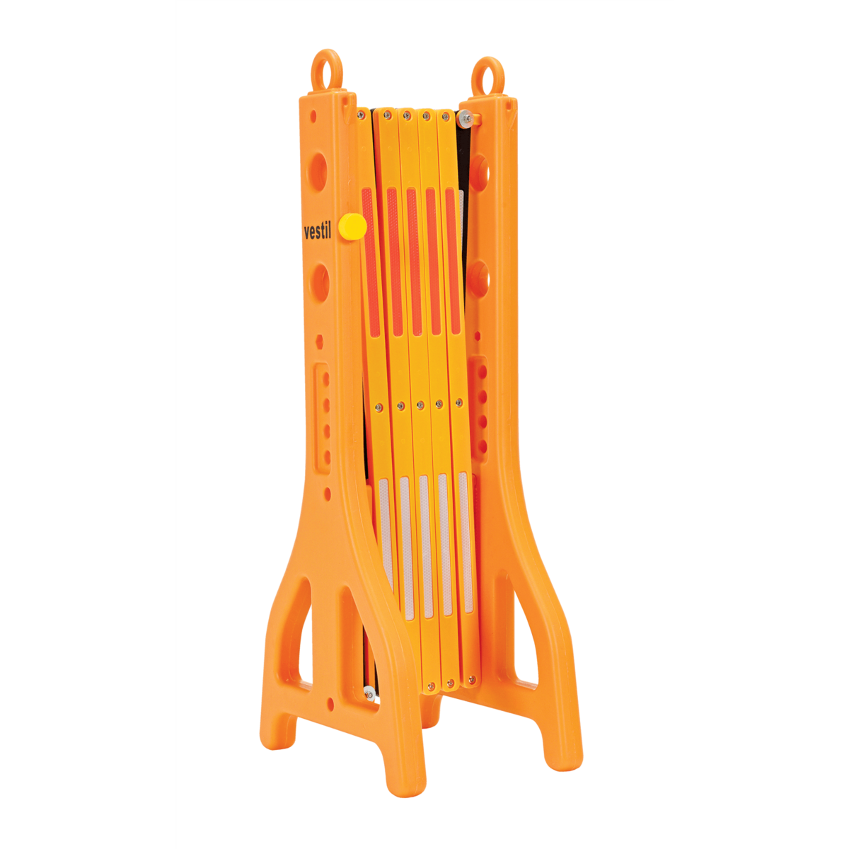 Vestil Plastic Expand-A-Gate 15 In. x 11-1/2 In. x 38 In. Yellow PEXGATE-30