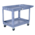 Vestil Plastic Utility Service Cart 2 Shelves 45 In x 25-1/2 In x 33-1/2 In 550 Lb. Gray PLSC-2-2436