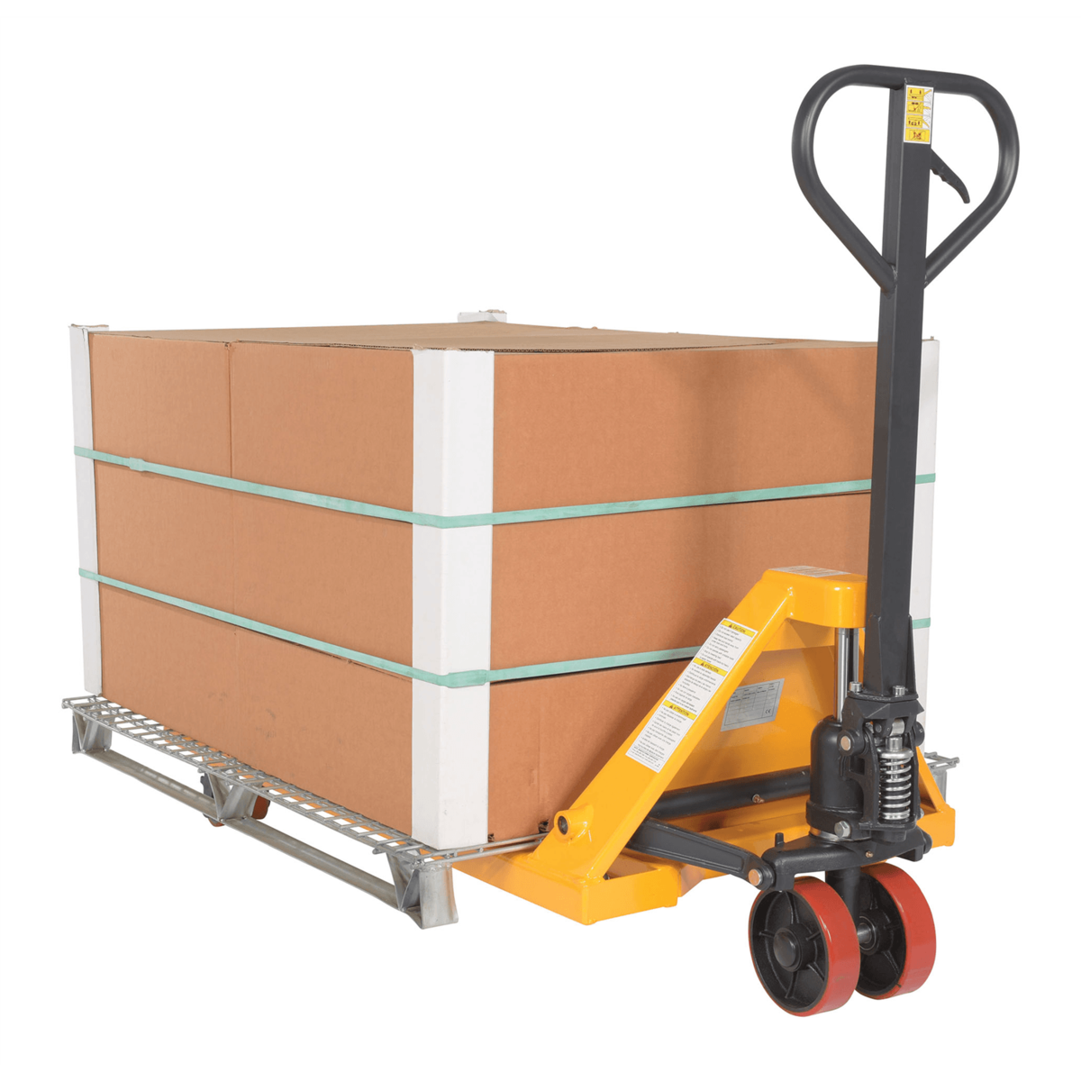 Vestil Steel Pallet Truck 61-11/16 In. x 28-3/4 In. x 48-5/8 In. 5500 Lb. Capacity Yellow PM5-2748-Y