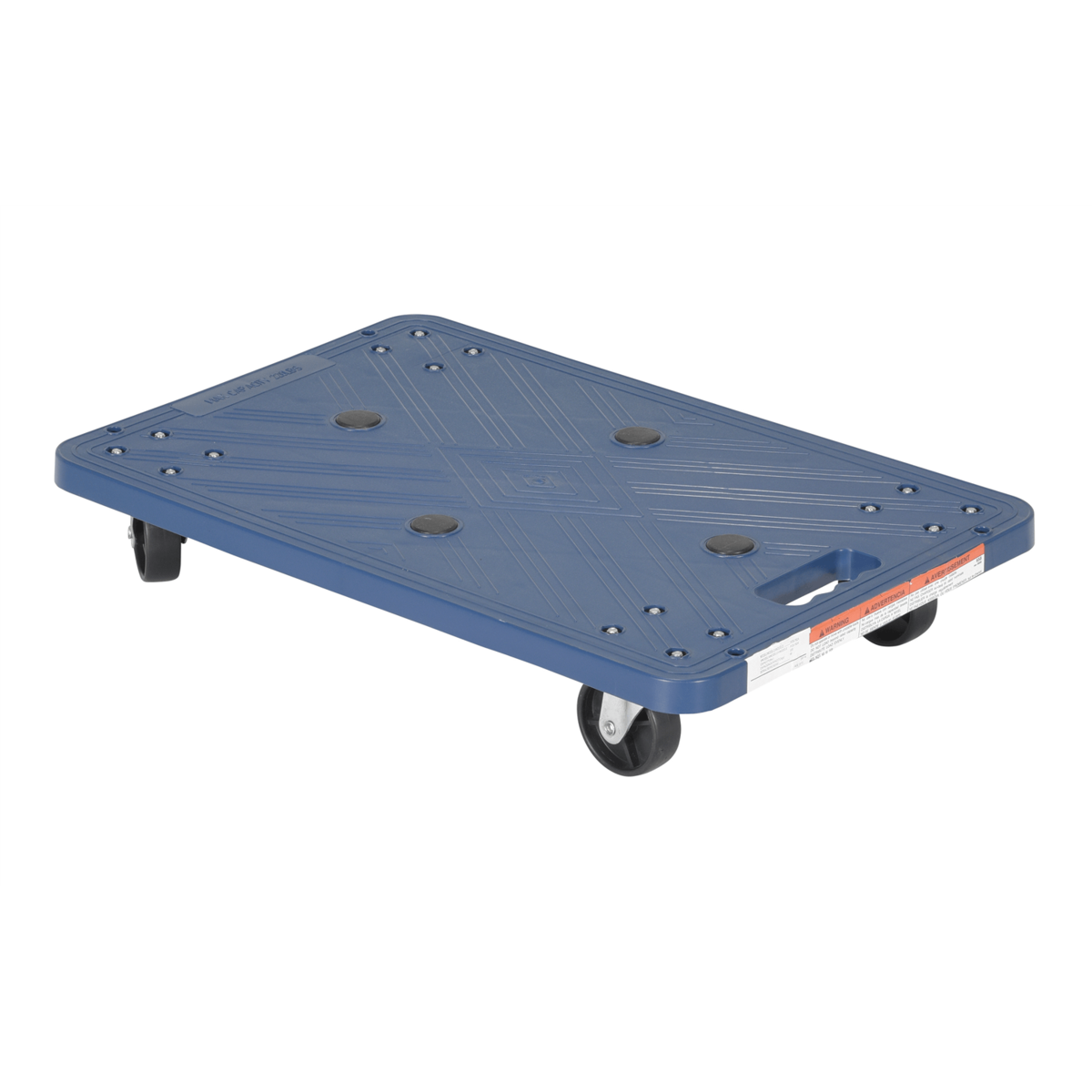 Vestil Polyethylene Dolly 24 In. x 16 In. x 4-7/16 In. 220 Lb. Capacity Blue POS-1624