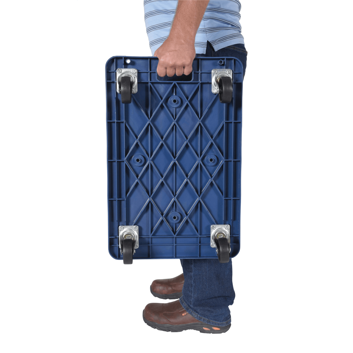 Vestil Polyethylene Dolly 24 In. x 16 In. x 4-7/16 In. 220 Lb. Capacity Blue POS-1624