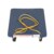 Vestil Polyethylene Dolly with Pull Rope 24 In. x 16 In. x 4-7/16 In. 220 Lb. Blue POS-1624-ROPE