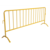 Vestil Steel Crowd Control Interlocking Barrier with Curved Feet 101-3/16 In. Len. Yel. PRAIL-102-Y