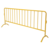 Vestil Steel Crowd Control Interlocking Barrier with Curved Feet 101-3/16 In. Len. Yel. PRAIL-102-Y
