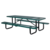 Vestil Steel Picnic Table Expanded Metal Top 30 In. x 96 In. Green PT-MX-3096-GN