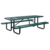 Vestil Steel Picnic Table Expanded Metal Top 30 In. x 96 In. Green PT-MX-3096-GN