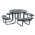 Vestil Steel Picnic Table Expanded Metal Round Top 46 In. x 46 In. Black PT-MX-RT-46-BK