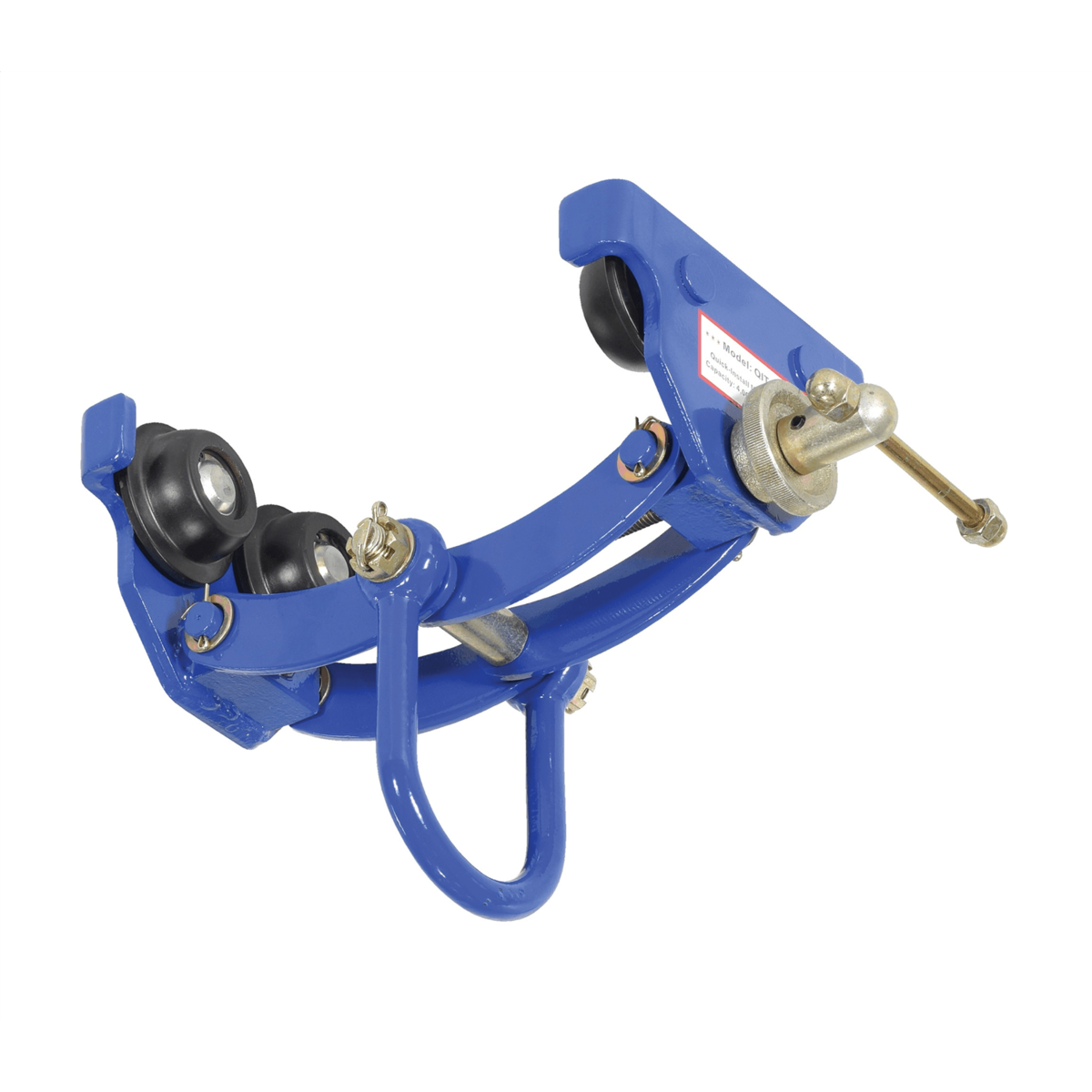 Vestil Steel Quick Install Manual Trolley 6-3/4 In. x 14-1/8 In. x 12 In. 4000 Lb. Blue QIT-4