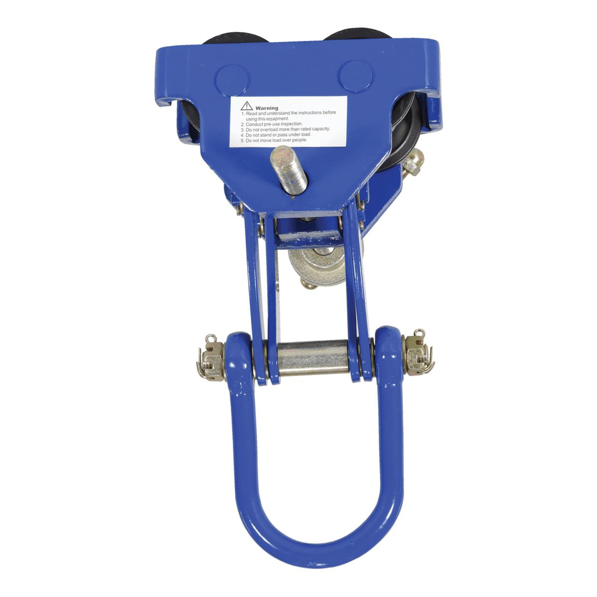 Vestil Steel Quick Install Manual Trolley 6-3/4 In. x 14-1/8 In. x 12 In. 4000 Lb. Blue QIT-4