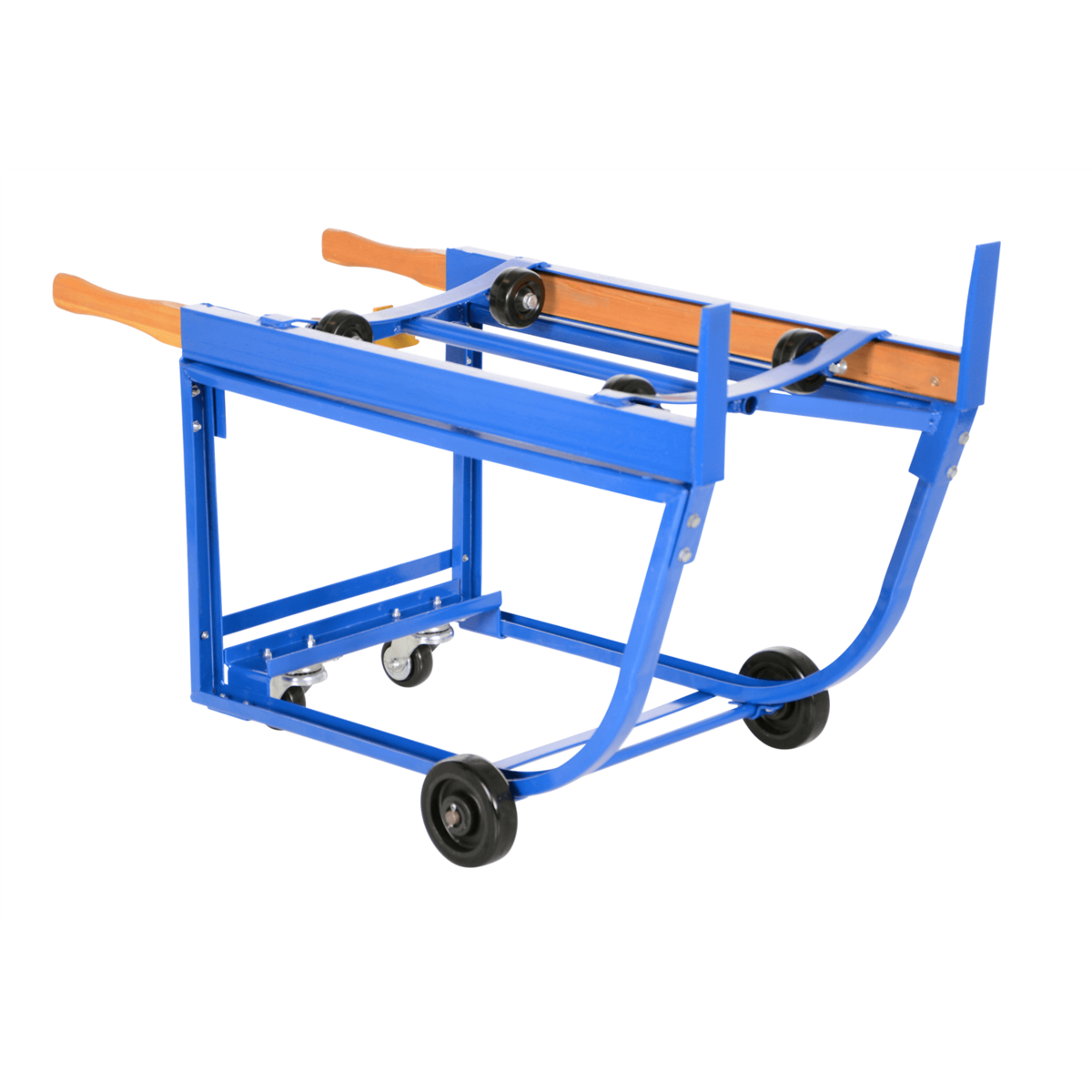 Vestil Steel Rotating Drum Cart w/ Wheels 42 In. x 19 In. x 27-1/2 In. 1000 Lb. Blue RDC-1000-5PO