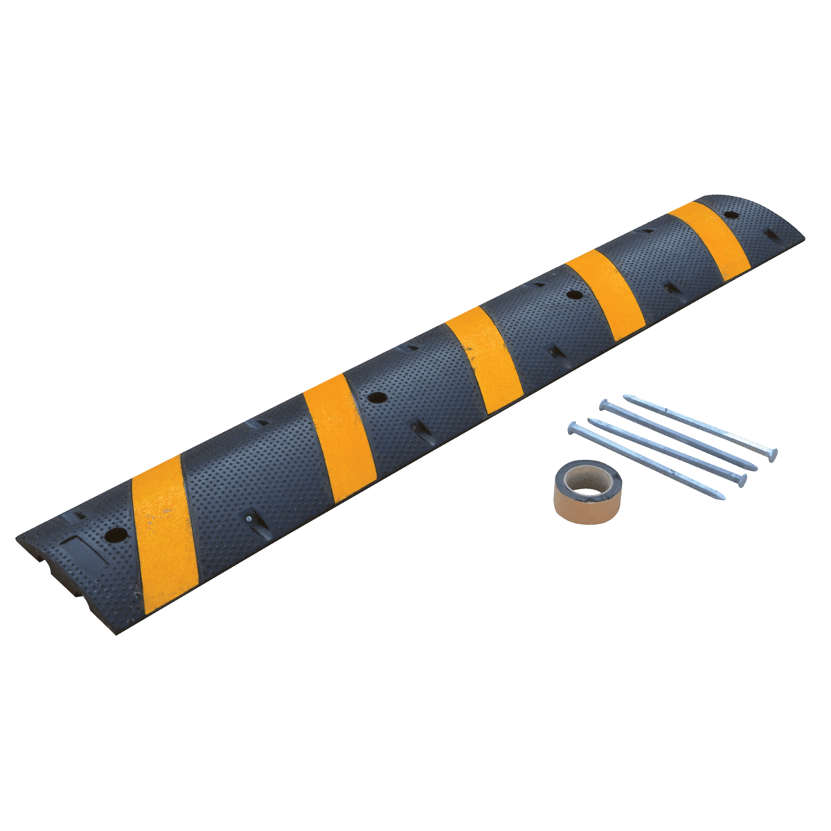 Vestil Rubber Heavy Duty Speed Bump 72 In. Length Asphalt 40,000 Lb. Capacity Black SBRY-72-A