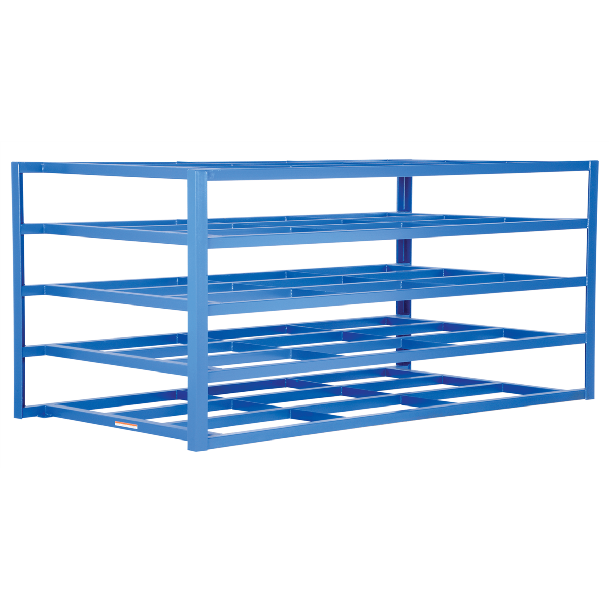Vestil Steel Horizontal Sheet Rack 5 Shelves 102-3/4In x 54-1/2In x 48In 2,000Lb Cpty Per Shelf Blue
