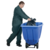 Vestil Plastic Light Duty Tilt Truck 1/2 Cubic Yard 450 Lb. Capacity Blue TDT-50-LD-BLUE
