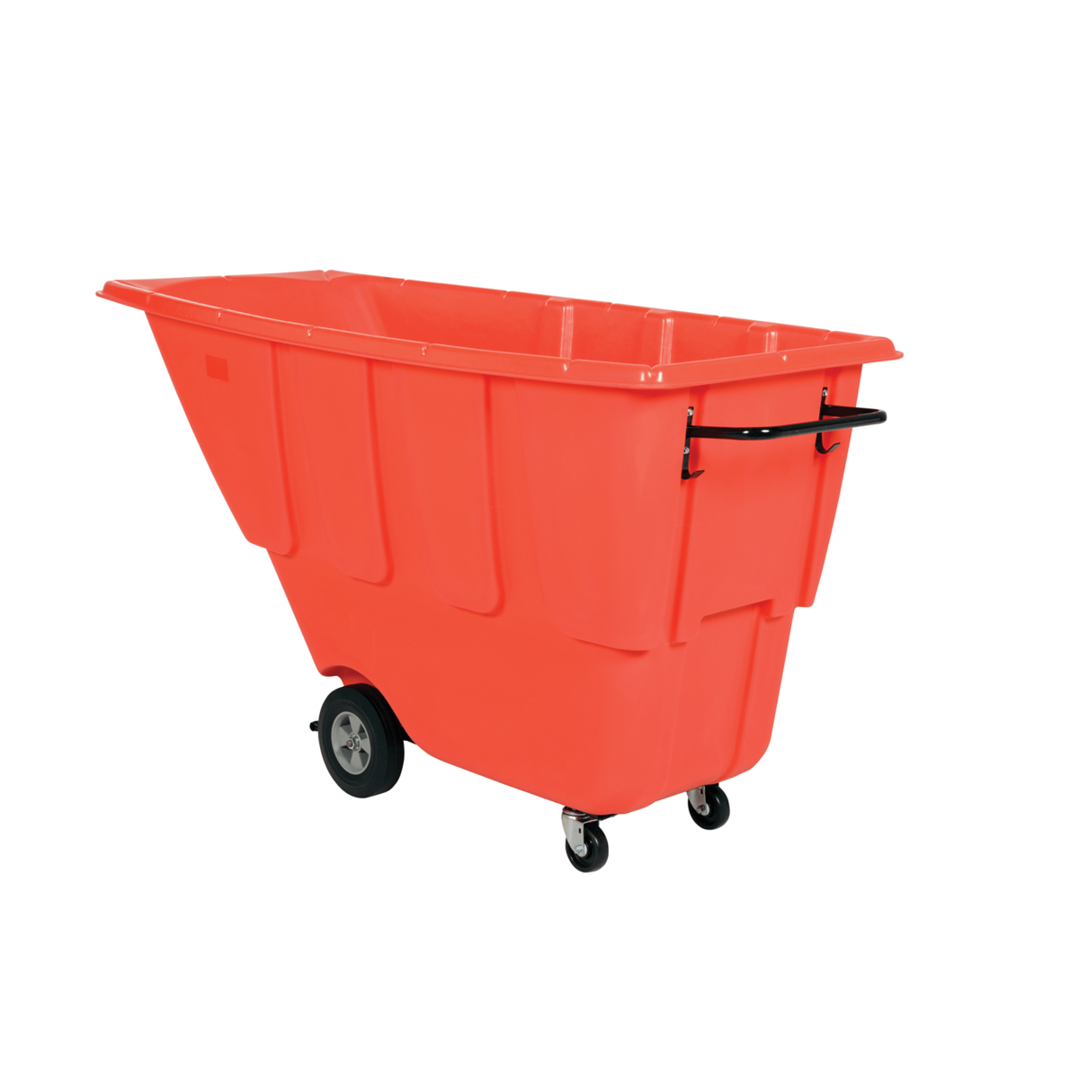 Vestil Plastic Light Duty Tilt Truck 1/2 Cubic Yard 450 Lb. Capacity Red TDT-50-LD-RED