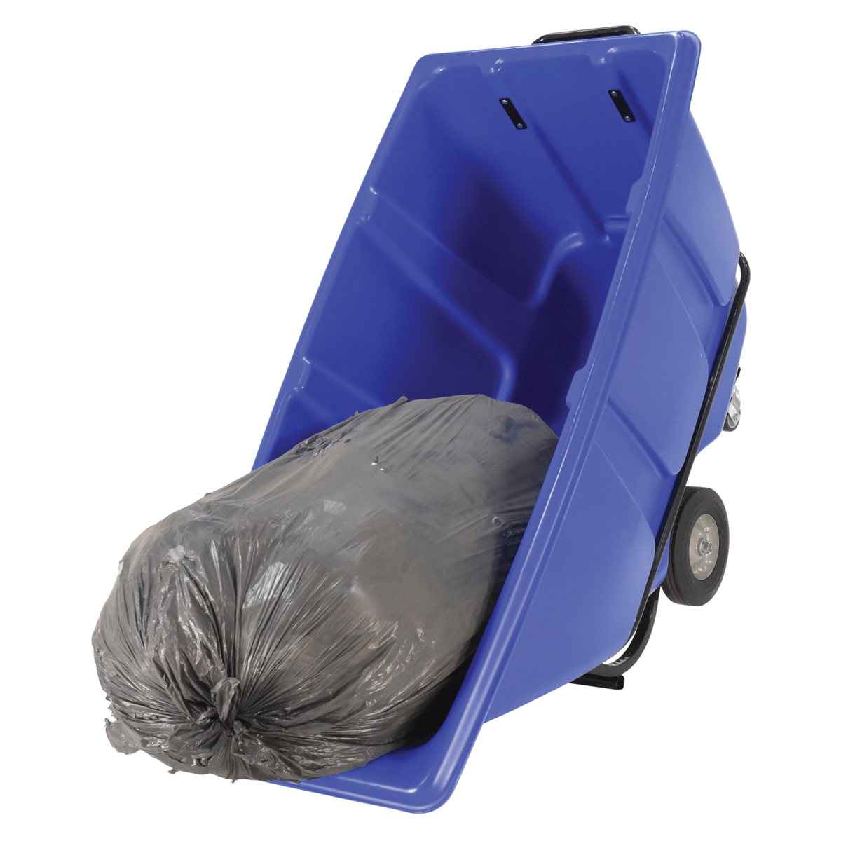Vestil Plastic Medium Duty Tilt Truck 1/2 Cubic Yard 850 Lb. Capacity Blue TDT-50-MD-BLUE